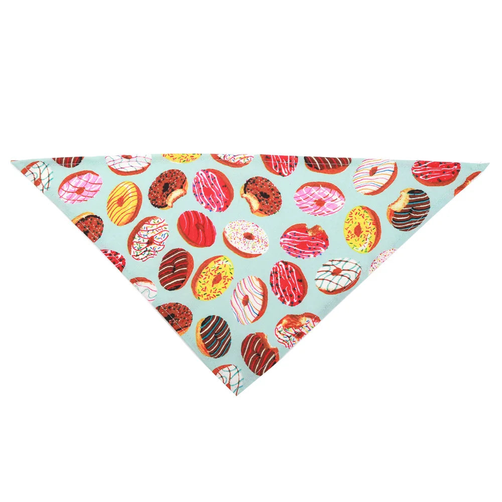 Cartoon Food Print Triangle Dog Collar Bandana Polyester Fade Resistant Pet Accessories Neck Scarf Small Dog Pet Supplies New