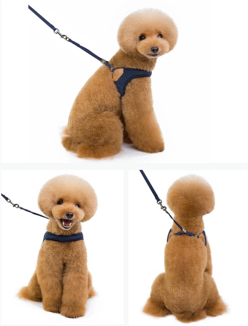 Durable Pet Dog Accessories Chest Traction Harness Leash Set Rope Cat Type Herringbone Husky Small Medium Puppy York Travel Kit