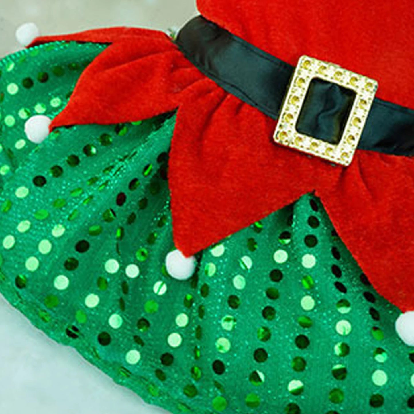 2025 New Years Dog Dresses Christmas Pet Sequins Christmas Dog Dress Cat Christmas Apparel Puppy Dress Holiday Girls Dog Costume