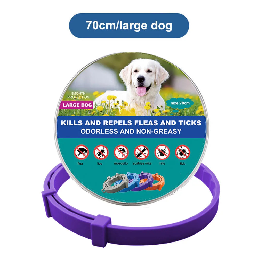 38cm 70cm Retractable Deworming Dog Cat Collar Pet Anti Flea Ticks Collar Repellent Mosquito Pet Collars for Cats Dogs Products