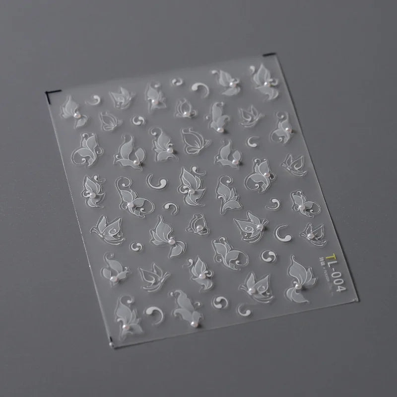 1pcs Cute Cat Claw 3D Jelly Relief Nail Stickers 3D Adhesive Stickers For Nails DIY Japanese Kawaii Slider Nail Art Decorations