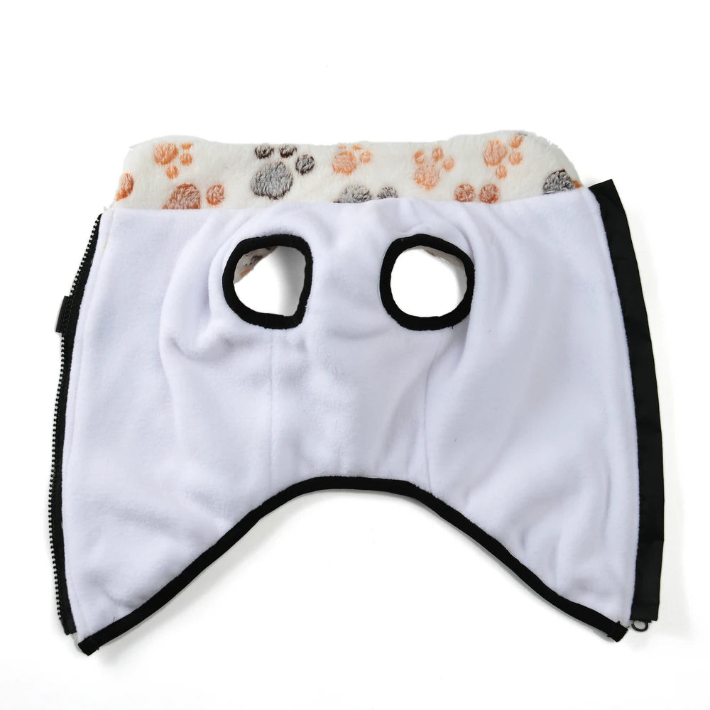 Fleece Dog Clothes Winter Warm Puppy Jacket For Small Dogs Cats Sweater Coat With Zipper D Ring Cute Print Chihuahua Pet Outfits