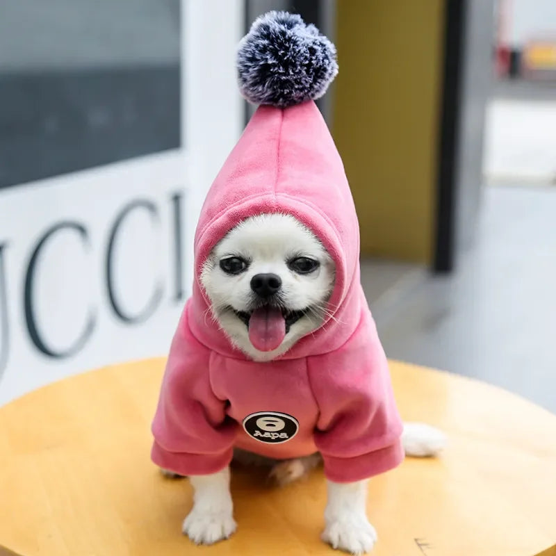 New Soft Cat Dog Pet Clothes Fleece Hooded Hairball Coat Jacket Winter Kitty Small Medium Dogs Cats Cool Pajamas Chihuahua