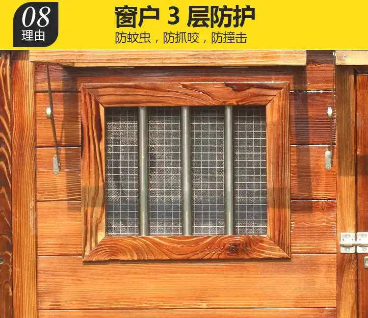 Outdoor Dog House Solid Wood Waterproof Large Dog Golden Retriever Kennel Rainproof Kennel Pet Villa Summer Outdoor Dog House