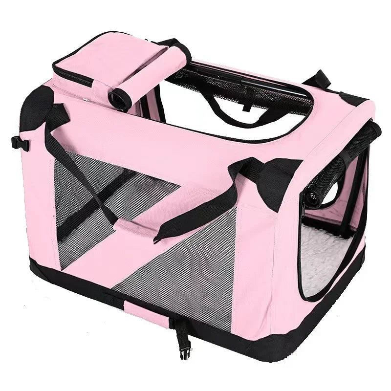 Direct sales pet folding cage portable car dog cage pet bag kennel outdoor travel