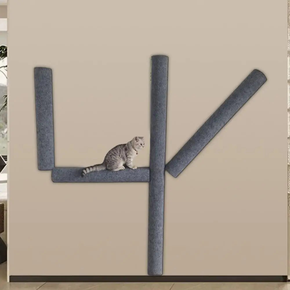 Cat Scratcher Wall Mount Cat Scratching Pad Self-Adhesive Interactive Toys Vertical Scratcher for Small Medium Cats Pets