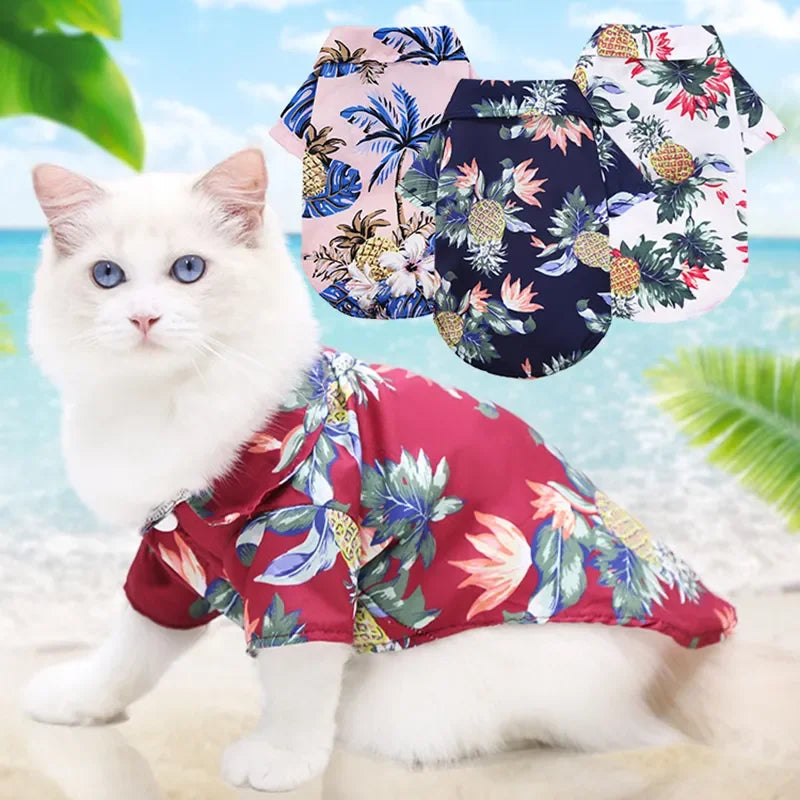 Summer Pet Dog Shirts Clothes Summer Beach Clothes Vest Pet Clothing For Small Large Dog Chihuahua Cat clothes Pets Outfits