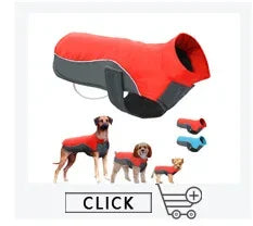 Super Warm Thick Dog Clothes Waterproof Dog Coat Jacket For Medium Large Dogs Greyhound Wolfhound Shepherd Clothing
