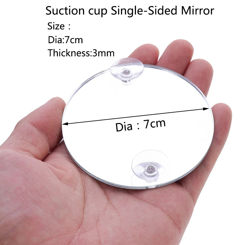 Acrylic Aquarium Betta Mirror Fish Tank Floating Round Mirror For Fish Betta Flowerhorn Cichlid Training 4cm/5cm/6cm/7cm/8cm/9cm