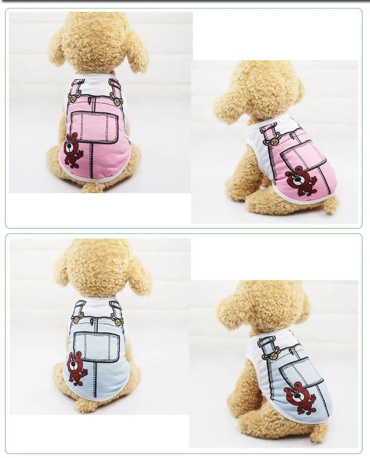 2023 Hot Cute spring summer Dog Clothes Printed Camouflage Mesh Dog Vest For Small Medium Dogs Coat Jacket Puppy Costume Vest