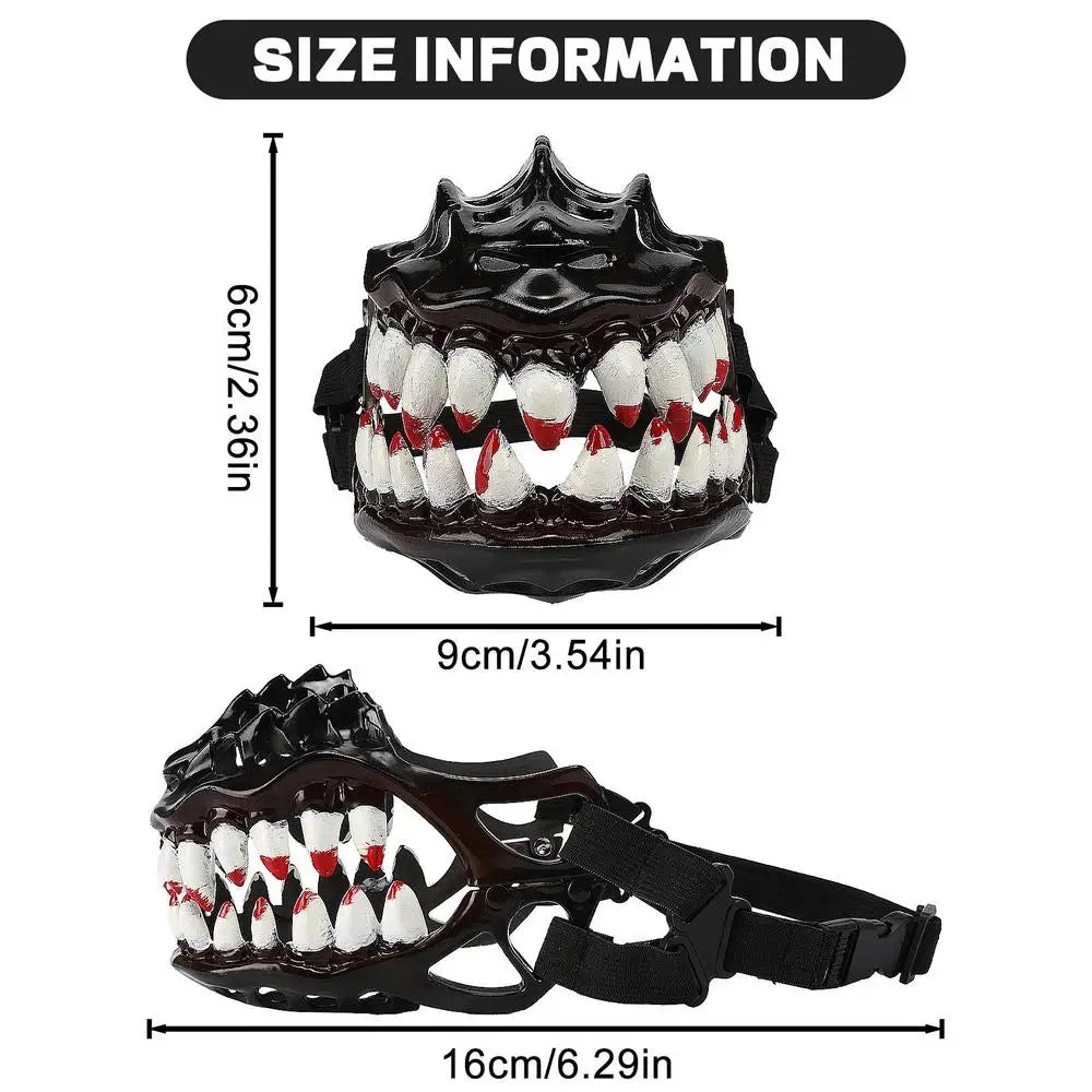 Halloween Dog Muzzle With Teeth Creepy Dog Costume With Large Teeth Spooky Prop Halloween Dog Costume Hilarious Dog Muzzle