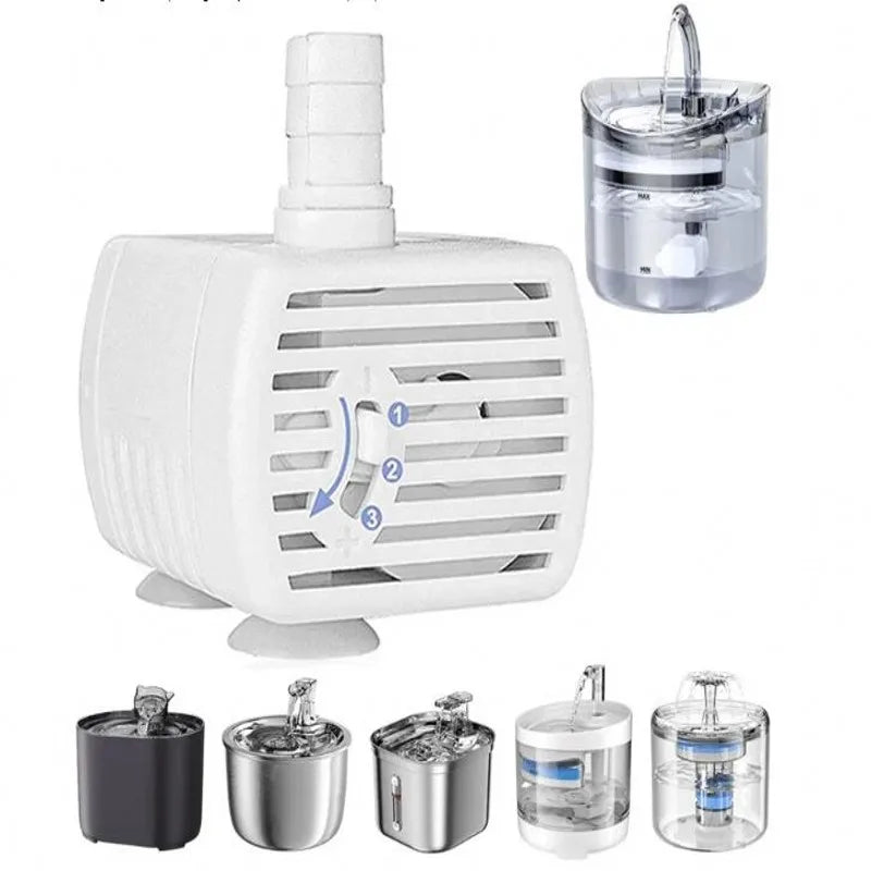 Water Pump Pet Cat Water Fountain Anti-dry Burning Motor Replacement for Cat Flowers Drinking Bowl Water Dispenser Pet Products