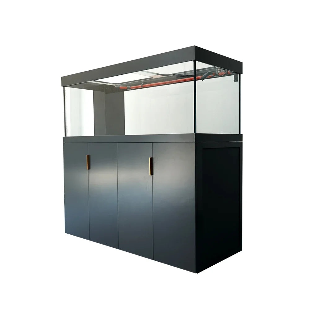 Factory Price Indoor large glass ecological fish aquarium tank arowana vertical aquarium tank