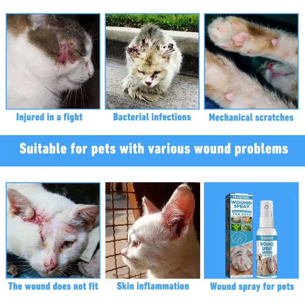 30ml Pets Anti-Itch Spray Pet Wound Spray Cats Dogs Skin Healthy Care Spray Pets Anti-Itch Treat Products For Sensitive Skin
