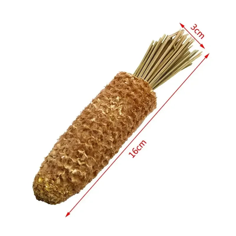 1Set Natural Straw Rope Carrot Hamster Molar Chew toy Small Pets Toys For Hamster Rabbit Grinding Groducts Gnaw Toy Supplies