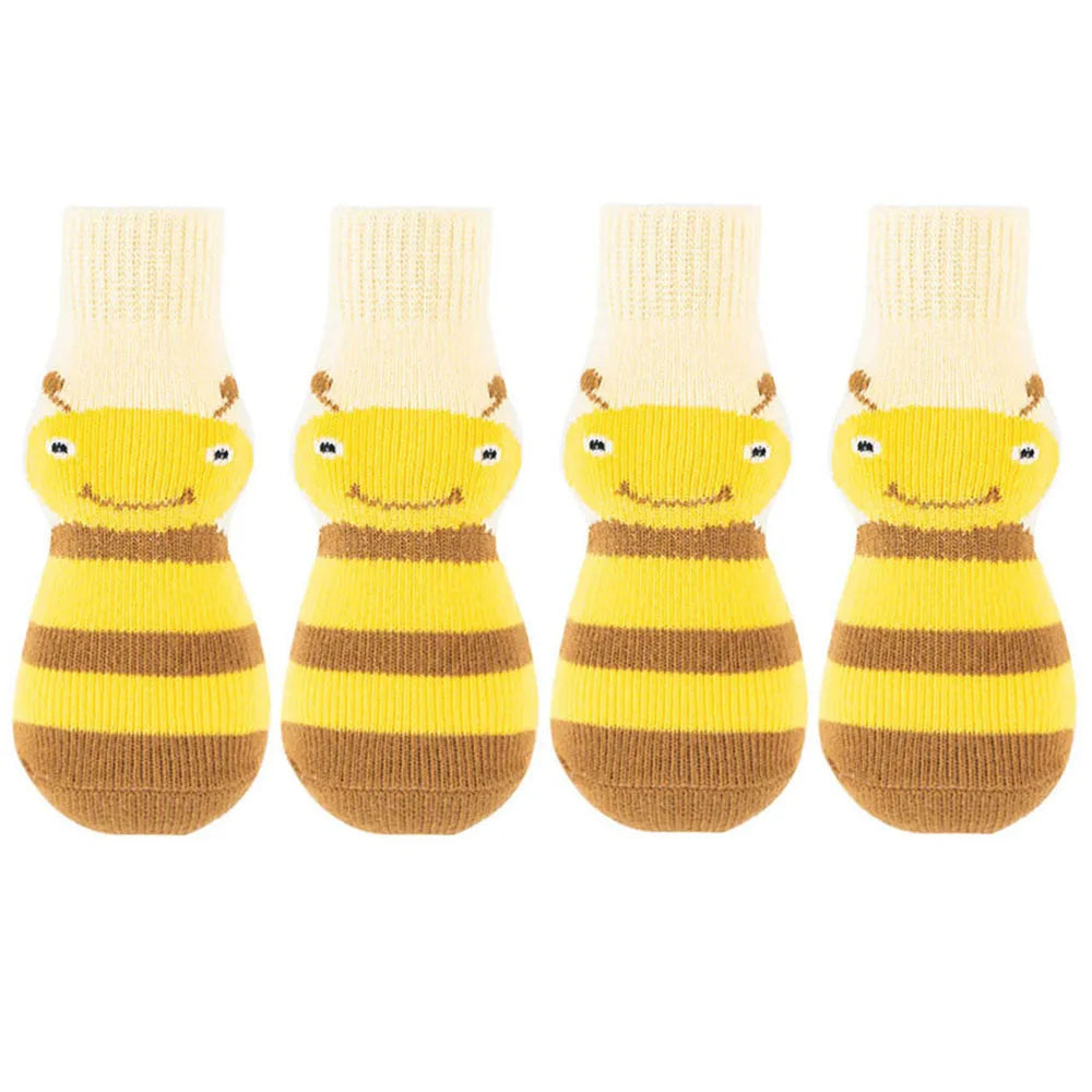Premium Anti-Slip Dog Socks 4pcs Indoor Dog Socks Prevents Licking Slipping Great for Dog Paw Protection for Medium Large Dogs
