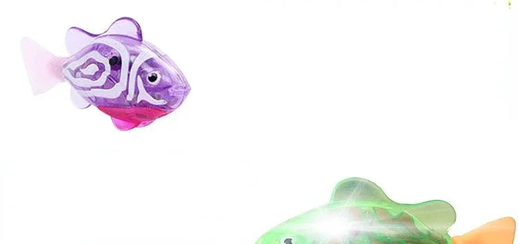 Pet Cat Toy LED Interactive Swimming Robot Fish Toy for Cat Glowing Electric Fish Toy to Stimulate Pet's Hunter Instincts