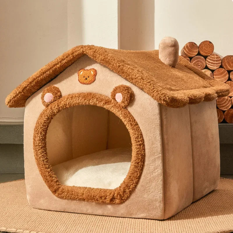 The kennel is universal in all seasons, the house type is small, the dog can be dismantled and washed, the dog house cat litter