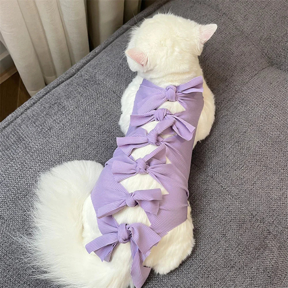 Cat Recovery Suit Breathable Cat Surgery Recovery Suit Onesies Female Kitty Castration Abdominal Wound Recovery Clothing Outfits