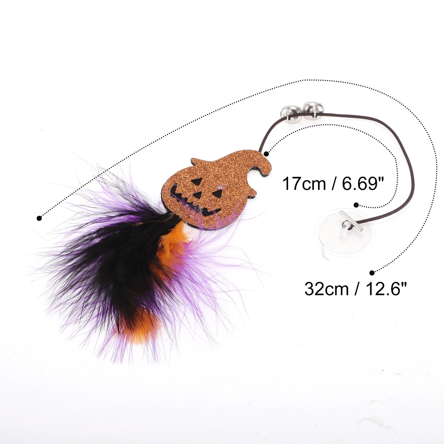 UXCELL 1 Pc Fashion Funny Cat Playing Rod Portable Spider Moon Halloween Toys Cat Playing Rod for Indoor