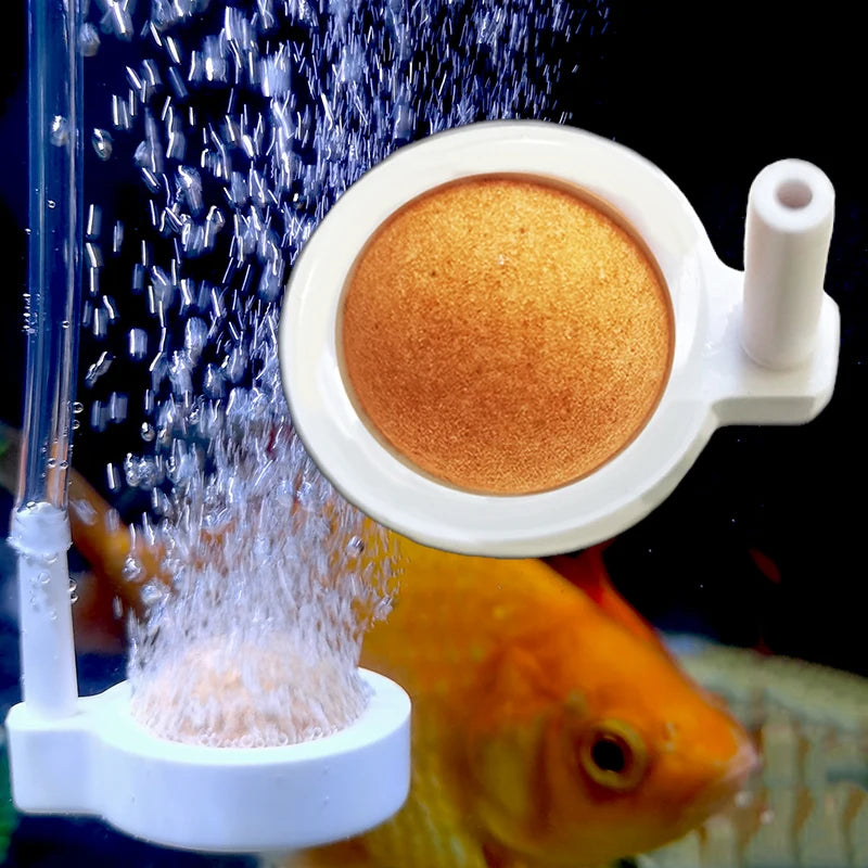1Pcs 40/50mm Fish Tank Aquarium Air Stone Oxygen Aerator Increasing Air Bubble Pond Pump Hydroponic Oxygen Accessories Orange