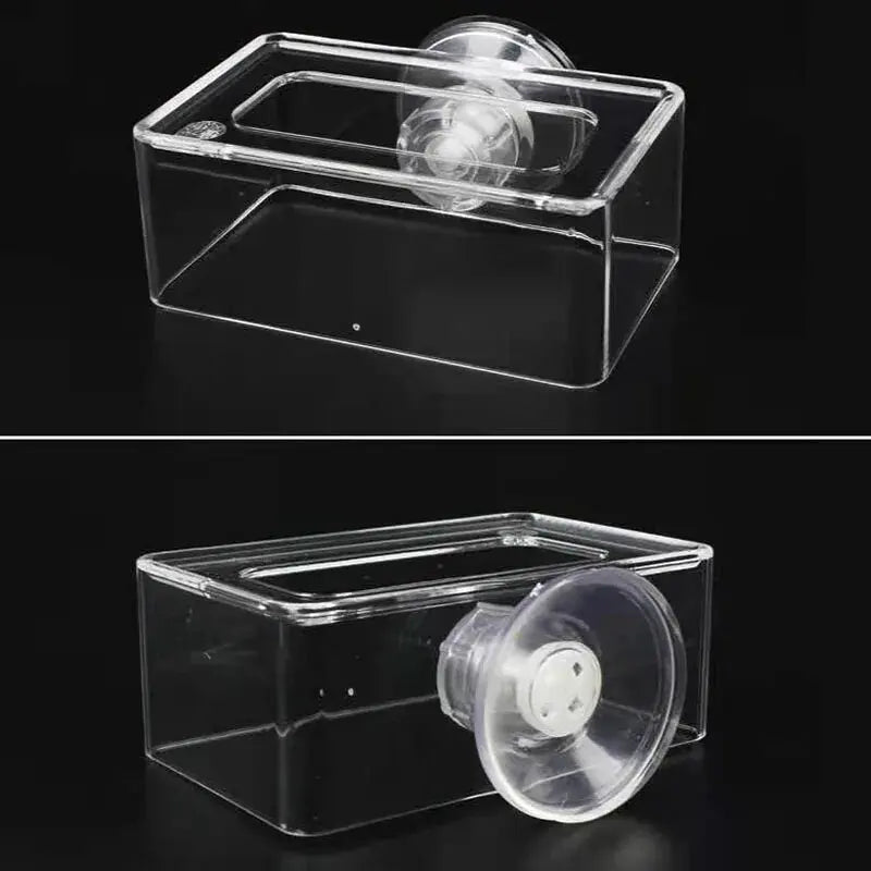 1Pcs Fish Feeding Aquarium Feeding Ring Fish Tank Station Floating Food Tray Feeder Aquarium Accessory with Strong Suction Cups