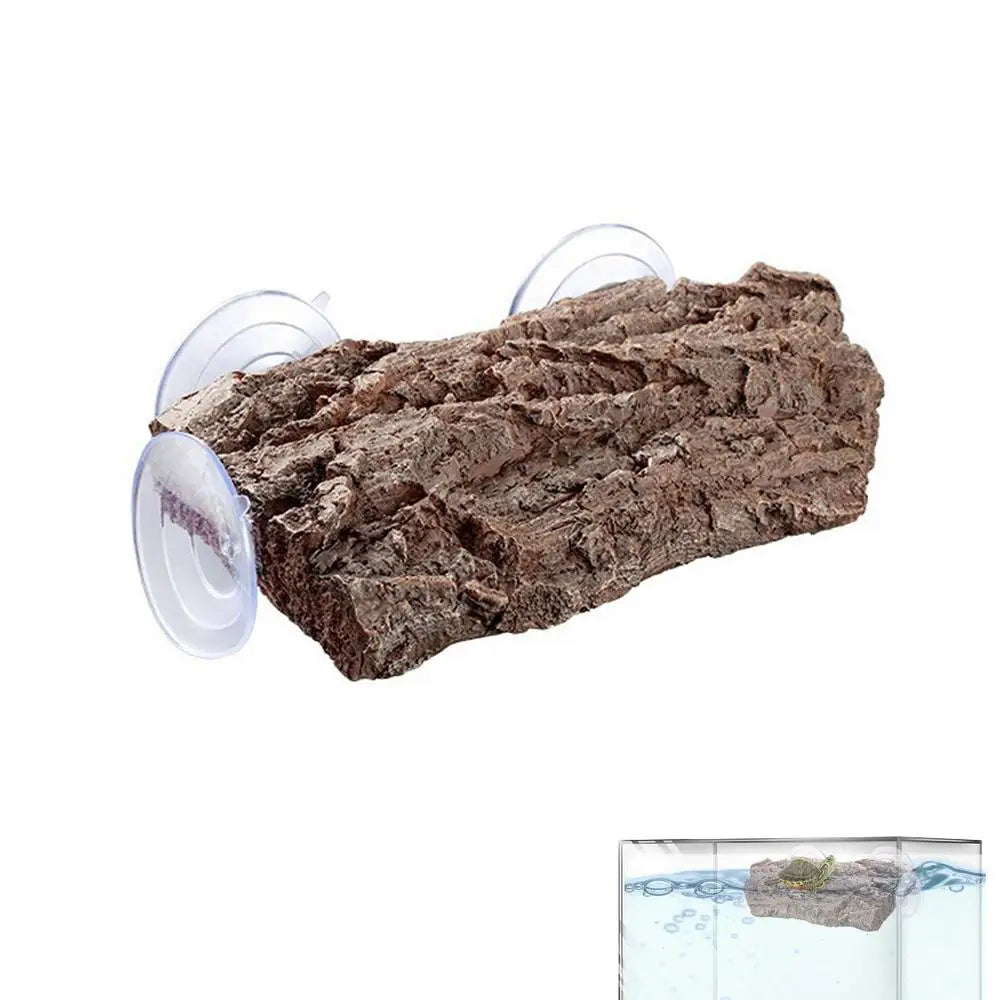 Turtle Platform Tortoise Reptiles Dock Basking Platform Rock Landscaping Decoration Strong Suction Cups Aquarium Ornament Turtle