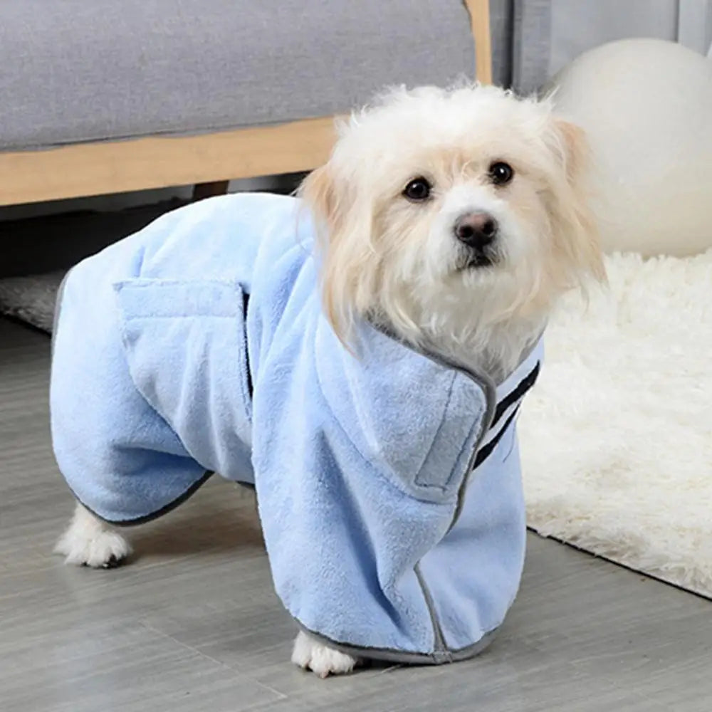 Dog Towel Wrap Dog Bath Towel Robe Super Absorbent Machine Washable Fast Drying Soft Lightweight Dog Drying Coat For Poodle