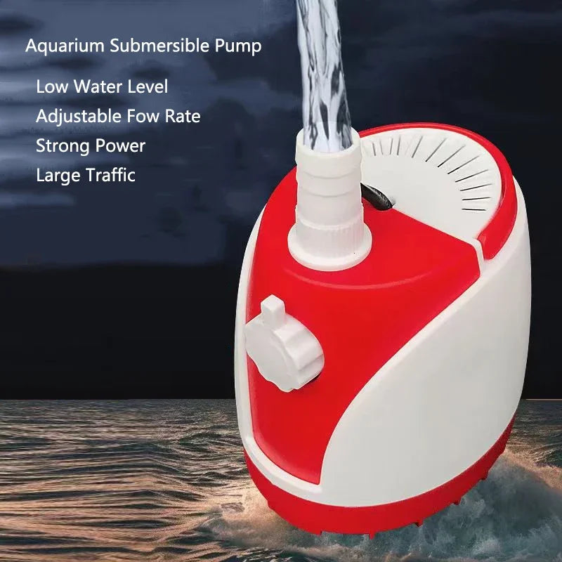 5W 220V-240V Bottom Suction Water Pump Aquarium Ultra-Quiet Submersible Pump For Water Cycle and Pumping of the Fish Tank