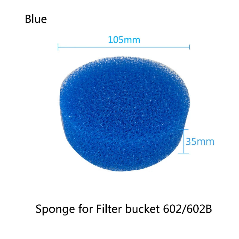 Biochemical Aquarium Cotton Sponge For Filter Bucket 602/603 Fish Tank Filtration Foam Blue Spongs Aquarium Accessories 3Pcs