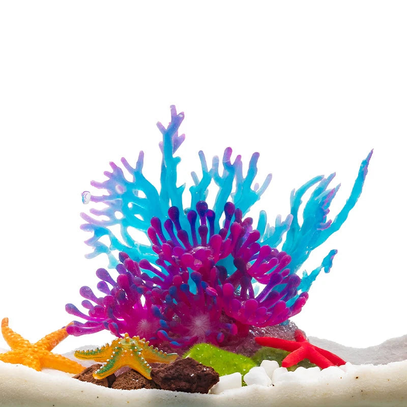 Artificial Silicone Underwater Coral Aquarium Fish Tank Simulation Decoration Aquarium Backgrounds Plants Water Grass Decora