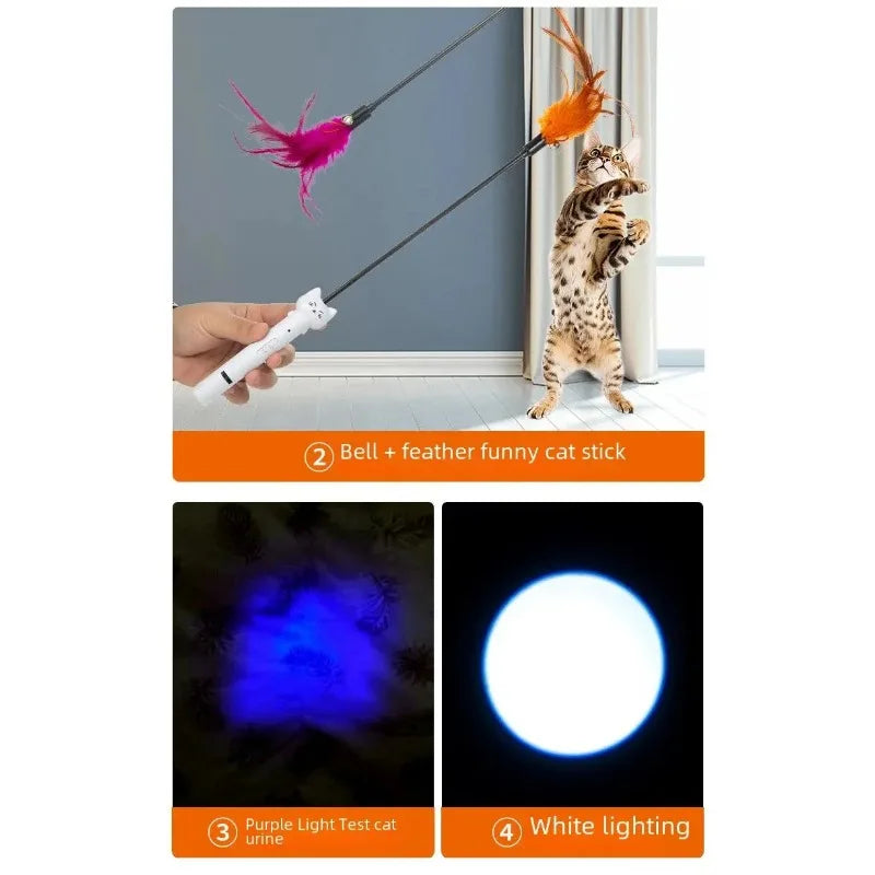 USB Charging Laser Cat Teasing Stick Infrared Laser Light Pattern Projection Cat Toy Pet Supplies Cat Teasing Pen cat toys