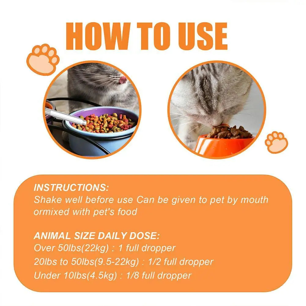 Pet Calming Drops Prevent Howling Reduce Anxiety Remove Enhance Chew Anxiety Cat Stress Anti Fitness Anti Dog Liquid Physic K0T5