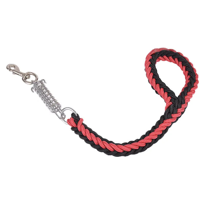 Durable Nylon Dog Leash Heavy Duty Spring Traffic Control Training Short Leashes for Medium Large Dogs Pitbull Pet Accessories