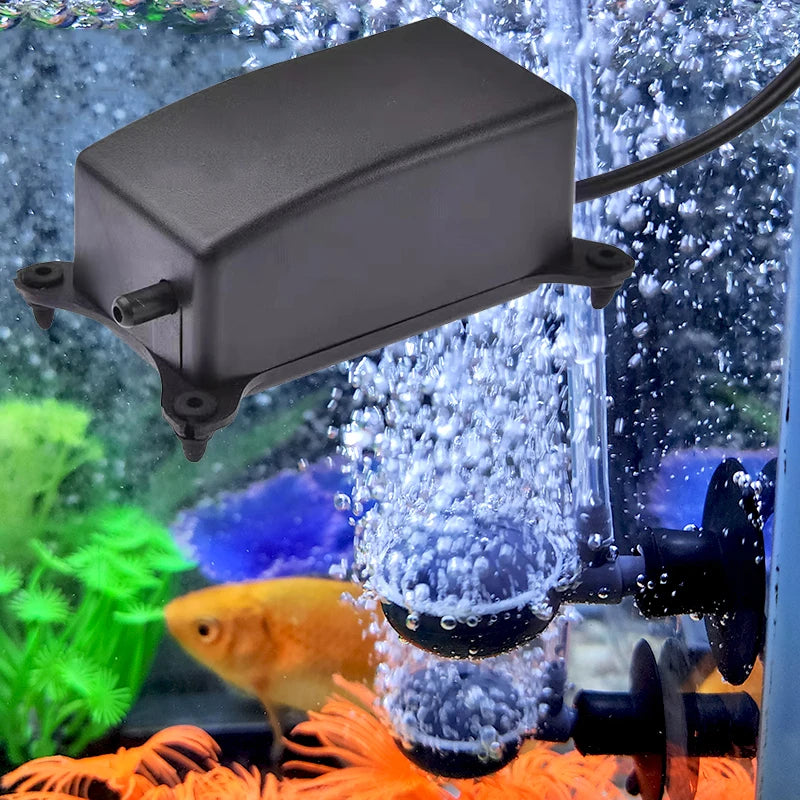 1Set Plastic Aquarium Air Stone With 2W Air Pump Pond Fish Tank Pump Aerator Aeration Hydroponic Oxygen Air Stone with Tube