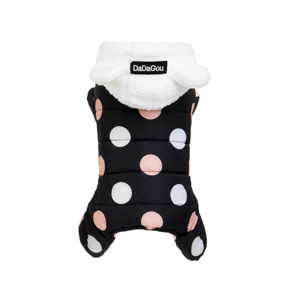 Winter Puppy Dog Coat Pet Clothes Windproof Dog Snowsuit Warm Fleece Padded Winter Pet Clothes for Dogs Cats Apparel