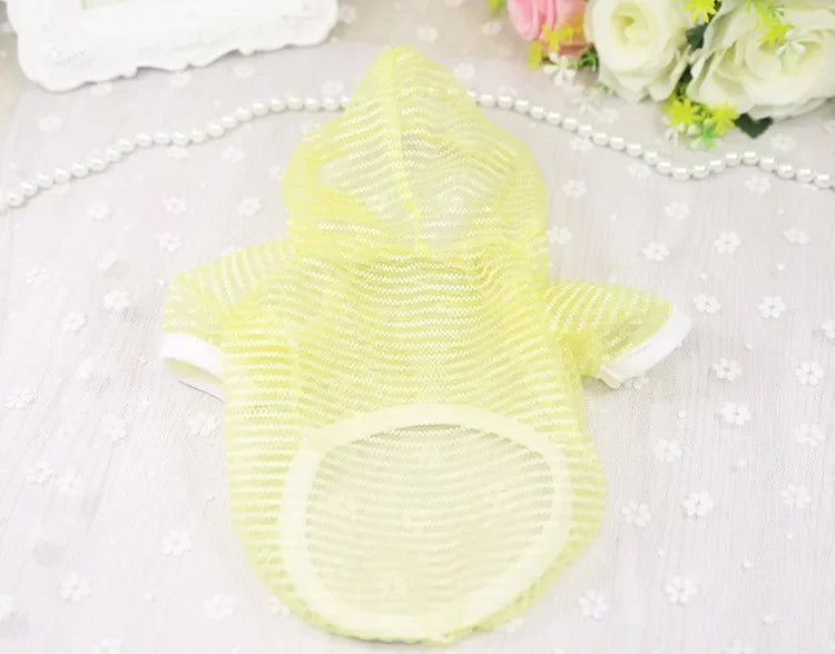 Ultra Thin Transparent Pet Dog Sun Protection Hoodie Clothes For Small Dogs Chihuahua Puppy Cat Summer Vest Shirt French Bulldog