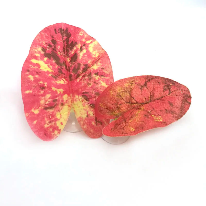 1Pc Artificial Aquarium Leaf Plants Decoration Betta Fish Rest Spawning Ornamental Plant Betta Fish Play Relax Hide Leaf Hammock