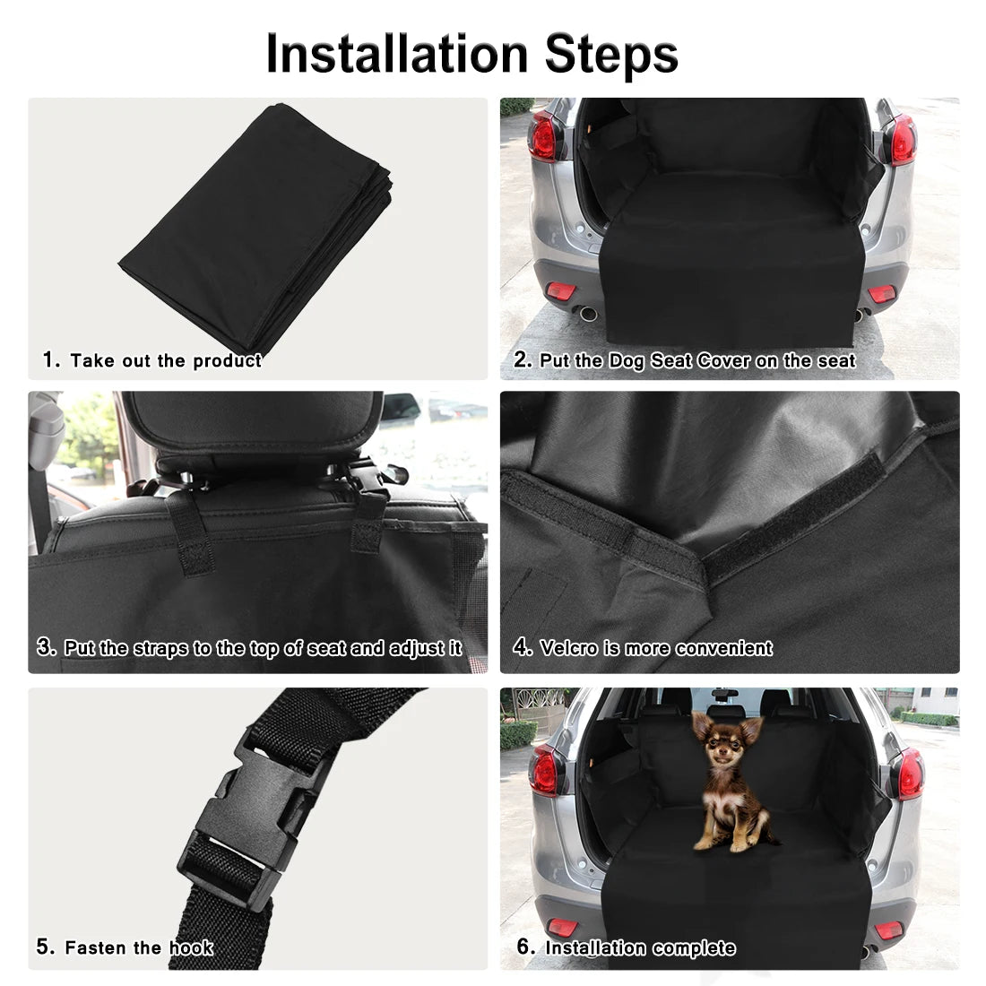 UXCELL Dog Car Seat Cover Waterproof Pet Travel Trunk Mats Dogs Protector Hammock Car Rear Back Mat Safety Accessories