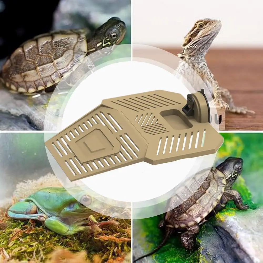 Turtle Docks For Basking Reptile Climbing Pier Detachable Tortoise Tank Dock Stable Turtle Basking Landscape With Feeding Area