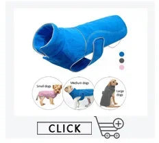 Super Warm Thick Dog Clothes Waterproof Dog Coat Jacket For Medium Large Dogs Greyhound Wolfhound Shepherd Clothing