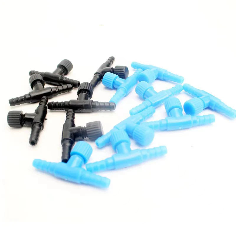10pcs/20Pcs 2 ways Aquarium Air Pump Connector Control Valve Air Pipe Tube For Aquarium Air Control Valve Fishing Accessories