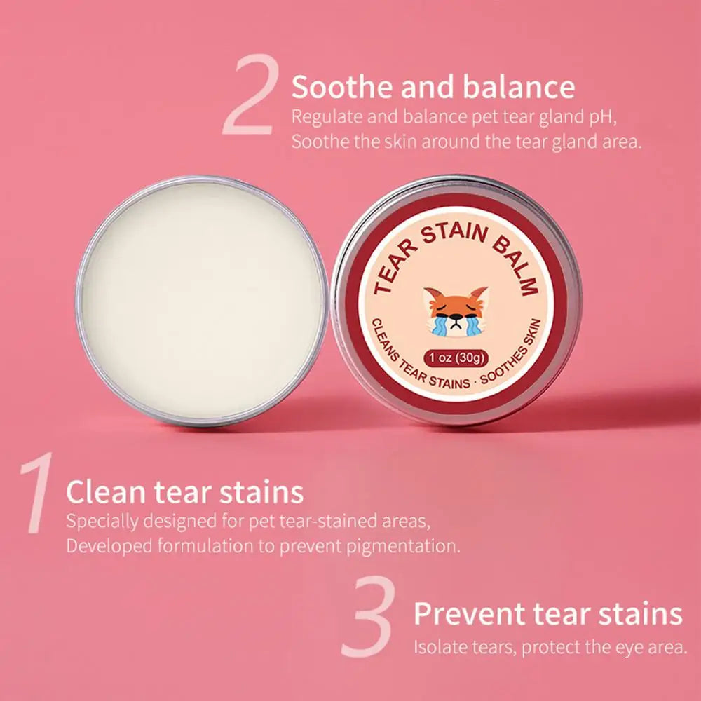 30g Pet Tear Stain Remover Cat Dog Eye Cleaner Cream Pet Eye Stain Cleaner Ointment Natural Tear Stain Remover Pet cleaning tool