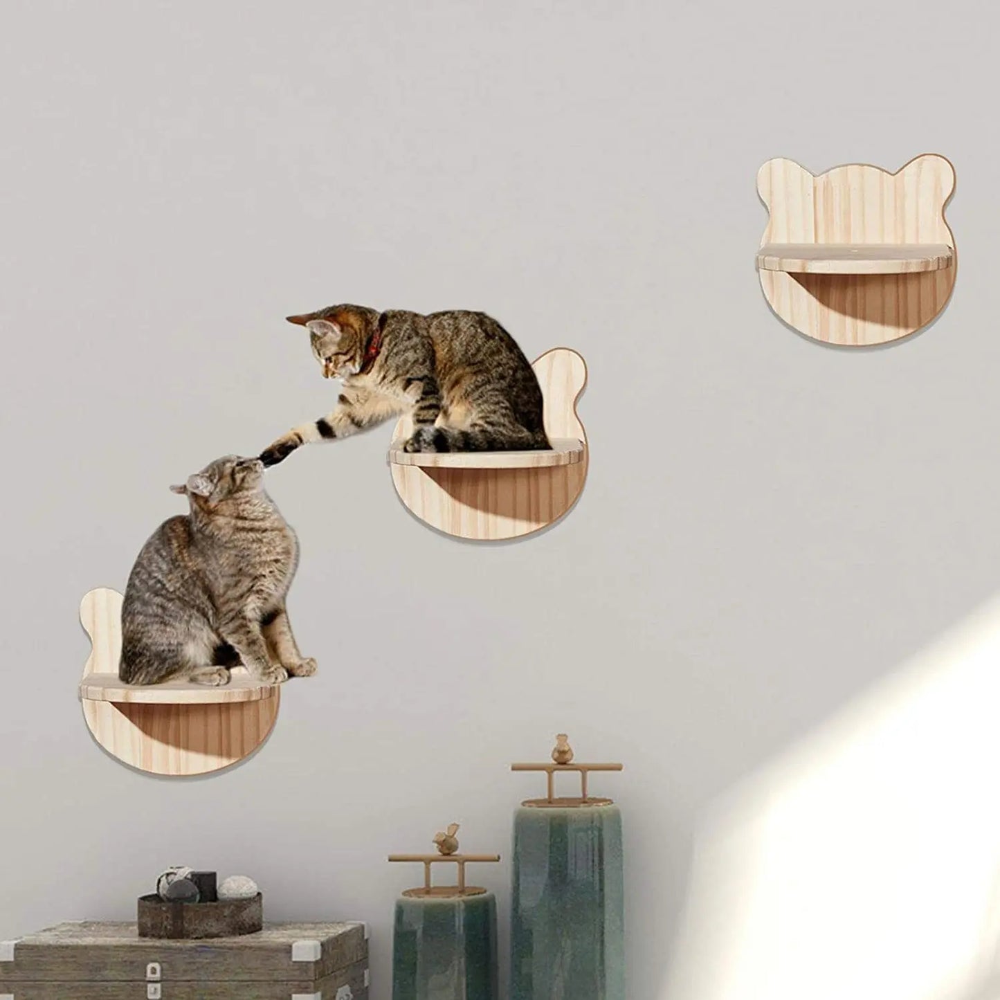 Cats Tree Tower Cat Hammock Bed Cat Climbing Shelves Wall Mounted Kitten Boho Furniture Pet Toys For Kitty Relax & Play Indoor