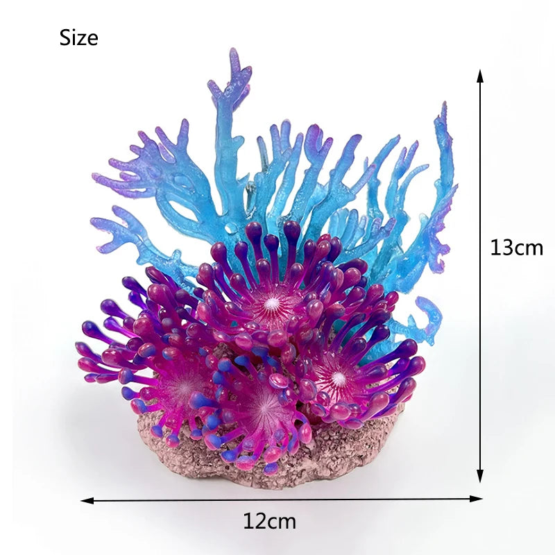 Artificial Silicone Underwater Coral Aquarium Fish Tank Simulation Decoration Aquarium Backgrounds Plants Water Grass Decora