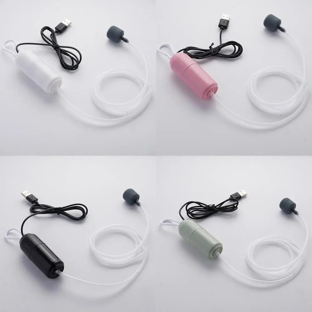 Aquarium Air Compressor Oxygen Refreshing Mini USB Oxygen Small Accessories 5V Aquarium Mini Oxygenator 1W Portable Pump E9M0