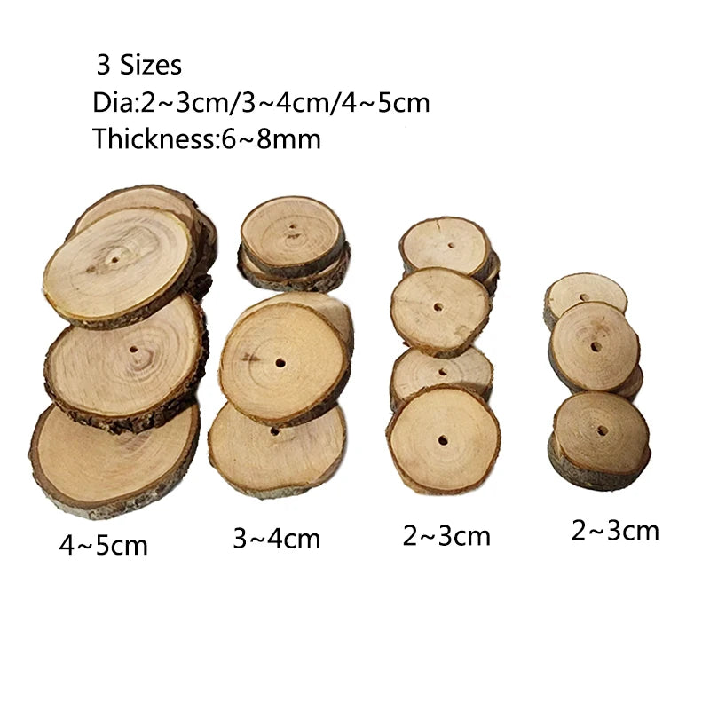 5/10Pcs DIY Natural Wood Slices Round Wooden Circles for Hamster Rabbit Teeth Grinding Toys for Chinchilla Pet Toys accessories