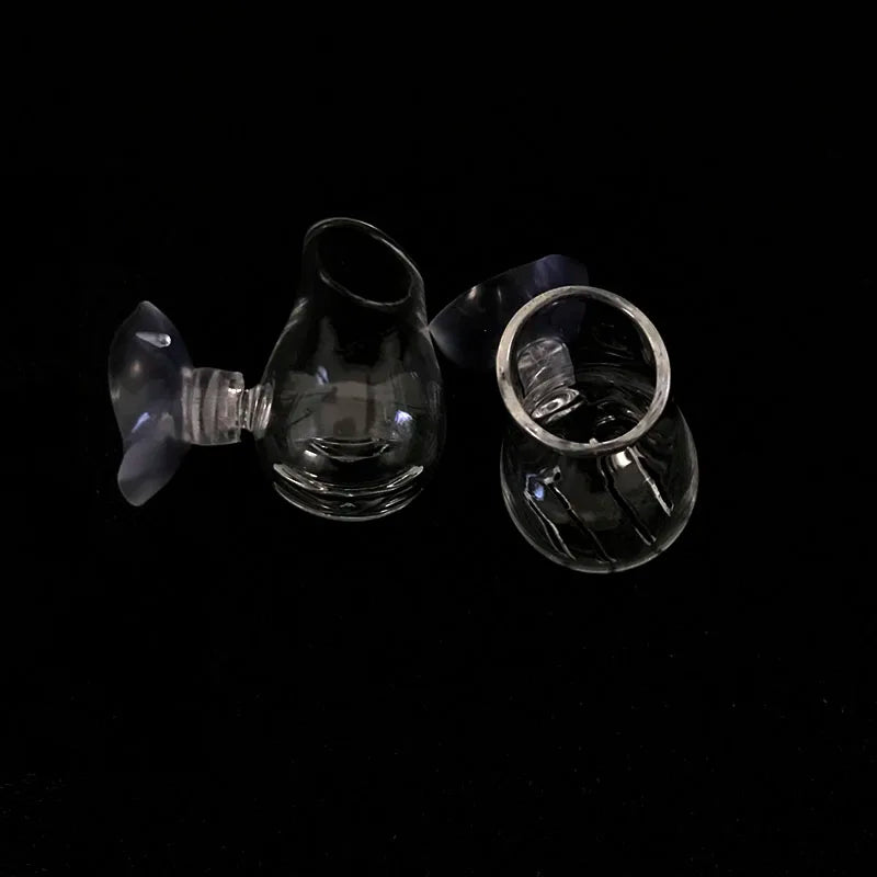 Aquarium Decoration Hanging Fish Tank Mini Crystal Glass Pot Polka Water Potted Planting Cylinder Cup Aquarium Accessories