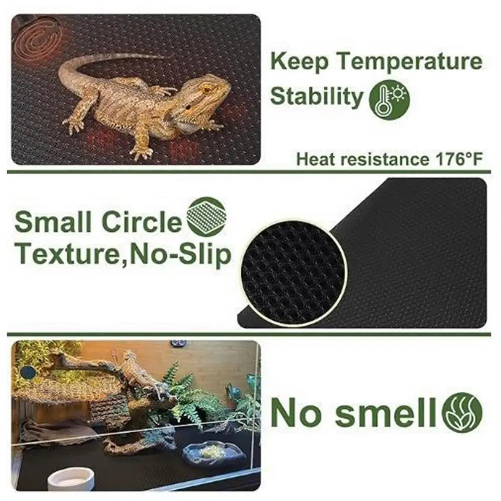 Reptile Carpet Anti-Slip Terrarium Liner Substrate Climbing Animals Breeding For Bearded Turtles Snakes Iguana Tortoises