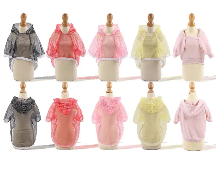 Ultra Thin Transparent Pet Dog Sun Protection Hoodie Clothes For Small Dogs Chihuahua Puppy Cat Summer Vest Shirt French Bulldog